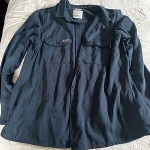 Navy Blue Button-Up Shirt